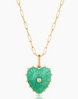 Thatch Malene Chrysoprase Clip Charm on paperclip chain