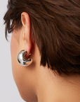 Jenny Bird Gemma Hoops Silver side/back
