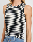 Rails Stripe Racer Tank close up
