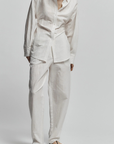 Saint Art Quinton Linen Crinkle Pant full front view