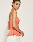 Line and Dot Saffy Peplum Top side