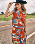 Hunter Bell Paloma Wrap Skirt close up front