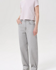 Agolde Adine Shrunken Tee in Rosewater full body