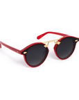 Krewe STL Nylon Cherry 18k Sunglasses side view by itself
