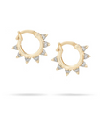 Adina Reyter London Pave Spike Huggie side by side