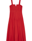 The Great the Day Break Dress Hot Red laid flat