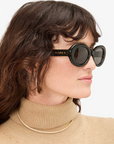Clare V Julia Sunglasses side on model