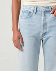 Agolde 90s Crop Mid Rise Loose Straight front detail