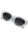 Krewe Irene Powder Blue Sunglasses folded