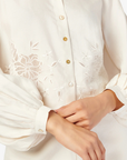 Cami NYC Rhonda Blouse closeup cuffs