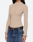 Sea New York Ruby Long Sleeve Top Champagne front/side