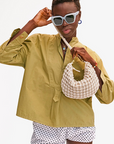 Clare V Lune Knot Woven Leather Bag with longer strap