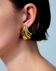 Jenny Bird Lydia Earrings close up on ear