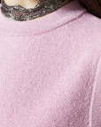Lanhtropy Glitter Knitted Top in Pink close up