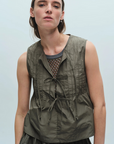 Saint Art Nina Tie Front Top front with mesh under tank