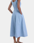 Lilliana Denim Maxi Dress back