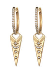 Pair of Double-Sided Evil Eye Dagger Charm on diamond sun and moon side