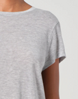 Agolde Adine Shrunken Tee Grey Heather close up