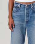 Citizens of Humanity Ayla Raw Hem Crop Jean close up front