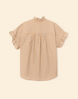Xirena Brie Toffee Stripe Top flat lay back