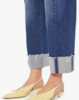 Mother the Half Pipe Ankle Cuff Fray ankle close up