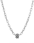 Adina Reyter Black Checkerboard Big Bead on chain