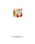 Adina Reyter Ceramic Pave Heart Bead Mini side close up