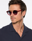 Krewe STL Nylon Cherry 18k Sunglasses heart face shape, male model