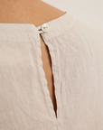 Velvet Tavia Linen Top close up back