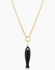 Thatch Fortuna Onyx Charm on chain with charm clip