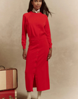 The Great the Button Front Sweater Skirt full body