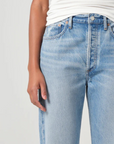 Agolde 90s Pinch Waist High Rise Straight close up