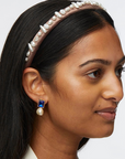 Lele Sadoughi Gigi Pearl Treasure Headband on model