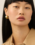 Jenny Bird Chunky Doune Hoops front vie won model
