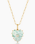 Thatch Malene Green Dot Clip Charm on paperclip chain