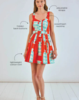 Hunter Bell Eileen Mini Dress with details