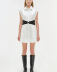 Simkhai Adler Belted Mini Dress full body front
