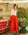 Hunter Bell Nathalie Embroidered Skirt side