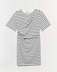 Simkhai Zeus Draped T-Shirt Dress laid flat