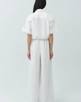 Rhea Cotton Wide Leg Pant full body back