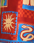 Hunter Bell Paloma Wrap Skirt pattern detail