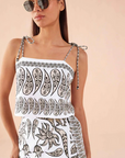 Omika Tillie Tie Shoulder Tank Vivi Sesame close up