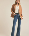 Favorite Daughter the Henley Ribbed Long Sleeve with blazer