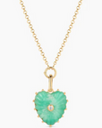 Thatch Malene Chrysoprase Clip Charm on chain with charm clip