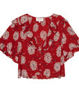 The Great the Bowery Top True Red laid flat