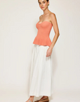 Line and Dot Saffy Peplum Top full body side