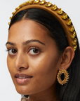 Lele Sadoughi Alice Wreath Headband on model front/side view