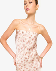 Cami NYC Prima Hammered Strapless Cami close up front