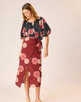 Natalie Martin Ella Top Poppy Print full body front