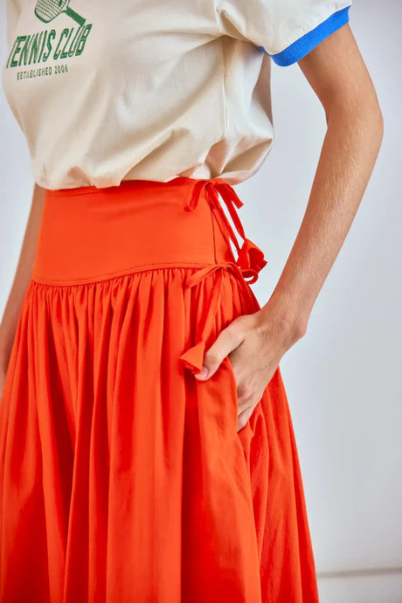 Hunter Bell Nathalie Embroidered Skirt pocket detail